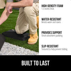 GORILLA GRIP® Extra Thick Supportive Foam Kneeling Pad, 2PK, Large Cushion Heavy Duty Knee Pads for Gardening, Baby Bath Time, Dirt and Water Resistant, Workout and Garden Supplies, 17.5x11, Black