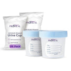 Sterile Urine Specimen Cups with Lids (25PK) - 4 oz. Sample Urine Cups for Specimen Collection - Individually Wrapped Urine Cups for Testing - Stool, Semen Analysis, and Pee Cup