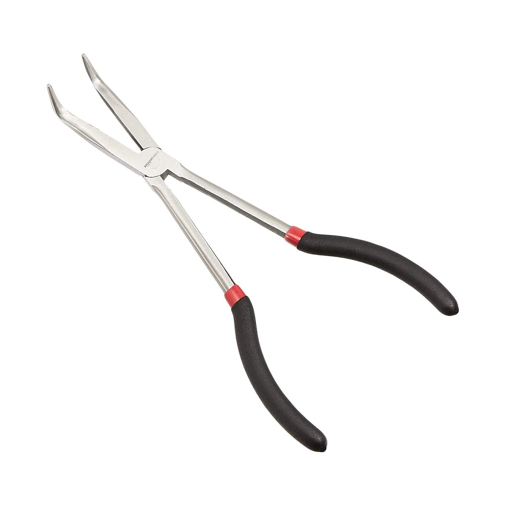 Amazon Basics Extra Long Reach Needle Nose Pliers Tool Set for Narrow Spaces, Versatile, 3-Piece, Black