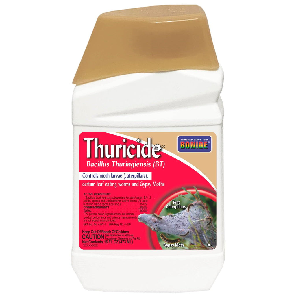 Bonide Thuricide BT Concentrate, 16 oz Ready-to-Mix Solution for Caterpillar, Worm and Moth Control in Home Garden