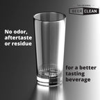 BEER CLEAN Diversey Bar Glass Cleaner, 0.5 oz Packets (100-Pack) – Concentrated Powdered Compound for Hot/Cold Water, Odorless Detergent, No Residue, Use for Manual Brush 3-Sink Systems, 990221