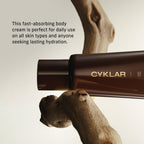 CYKLAR Nutrient Rich Body Cream – Sacred Santal – Non-Greasy Lotion for 48-Hr Moisture – Squalane, Niacinamide & Banana Flower for Hydration & Skin Barrier Support – Dry Skin Moisturizer 8oz