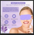 MYEBONG 48 Packs Steam Eye Mask for Eyes, Warm Compress Eye Mask, Self Heating Eye Masks Help for Eye Spa, Disposable Heated Eyes Mask for Sleeping Relief Stress Eye Fatigue(Lavender)