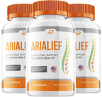 Arialief Capsules, Arialief Advanced Supplement, All Natural Formula to Maintain Healthy Levels, Maximum Strength Daily Formula, Arialif Capsules Reviews (3 Pack - 180 Capsules)