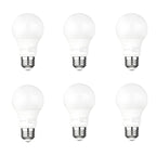 Amazon Basics A19 Dusk to Dawn Sensor LED Outdoor Light Bulb, 60W Equivalent, Energy-Efficient 9W, Soft White 2700K, E26 Base, 10,000 Hours, 6-Count