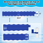 Hydream Pool Debris Catcher Skimmer, Pool Leaf and Debris Remover Catcher Plastics, Surface Debris Floating Leaves Bugs Pool Skimmer Attachments Accessories Replacement Kit for Swimming Pool-Blue
