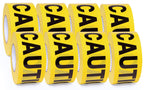 TAPEWELL Premium Yellow Caution Tape Roll, 3 Inch X 1000 Feet, Pack of 8 Bright Yellow Construction Tape for Danger/Hazardous Areas (Total of 8000 Feet)