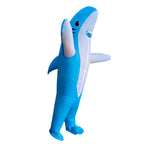 DeHasion 2 Packs Inflatable Animal Costume Halloween Costume Christmas Blow-Up Costume for Adult/Christmas/Birthday Party (Blue/Pink Shark)