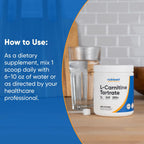 Nutricost L-Carnitine Tartrate Powder (250 Grams) - 1 Gram per Serving, 250 Servings
