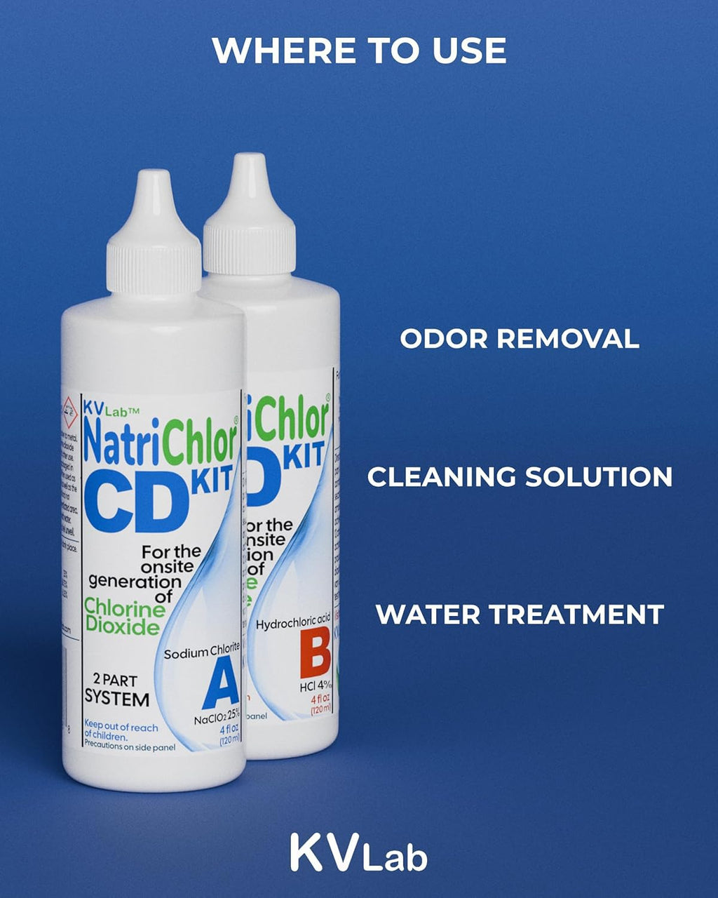The Original NatriChlor CD Set w/Accu-Drop Bottles HCL Extra Large Size (8 oz Total)