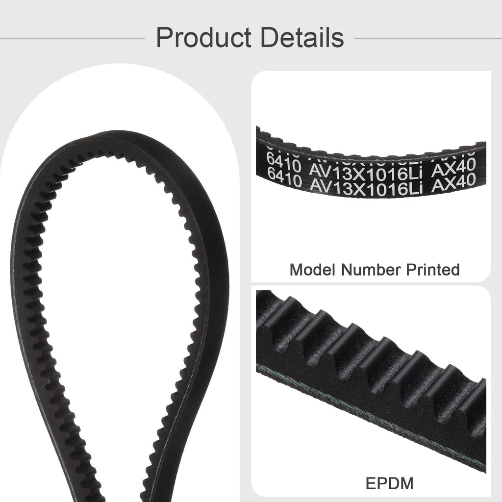 uxcell AX40 EPDM V-Belt,Industrial Rubber V Belt 1/2" Wd x 40" Inside Circ