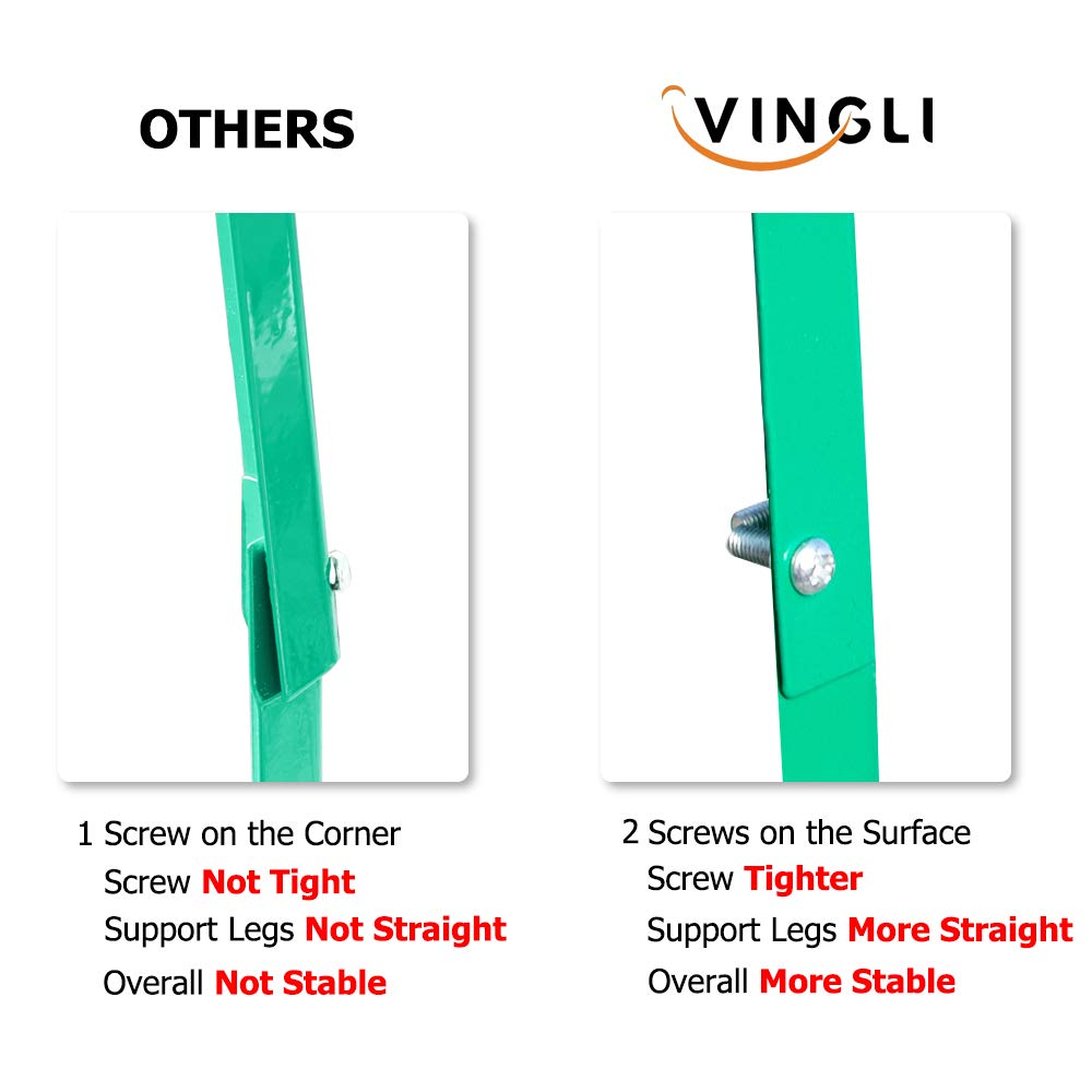 VINGLI Upgrade 8FT Ornamental Windmill Backyard Garden Decoration Weather Vane, Heavy Duty Metal Wind Mill w/ 4 Legs Design (Green)