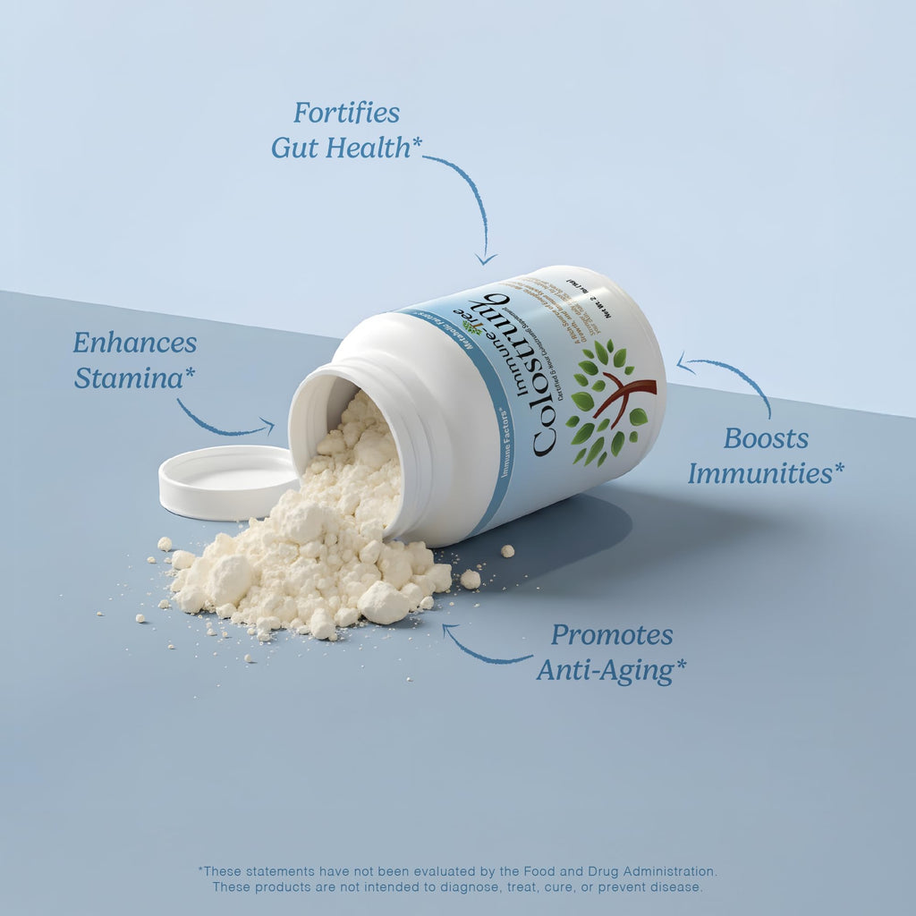 Immune-Tree 100% Pure Bovine Colostrum Powder (Grass-Fed) | High IgG for Immune Support & Gut Health | Anti-Aging | Colostrum Supplement for Adults & Kids | 2.2lb | 661 Servings