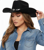Western Cowboy Hat for Men Women Classic Fedora Cowgirl Hats Buckle Belt