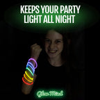 300 Glow Sticks Bulk Party Pack, 8" Halloween Glow Bracelets and Necklaces