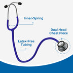 HCS Stethoscope, Blue, Classic Lightweight - Medical, Dual Head Stethoscopes for Nurses, Doctors, Vet - Nursing School Essentials, Student Supplies, Work, Home - 22 inch Tubing