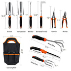 QINGFANGLI Garden Tool Set, 10 PCS Stainless Steel Heavy Duty
