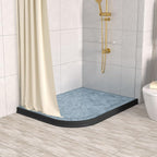Duzzy 118 Inch Collapsible Shower Water Dam Shower Stopper Barrier and Retention System and Keeps Water Inside Threshold Dry and Wet Separation Suitable for Bathroom and Kitchen