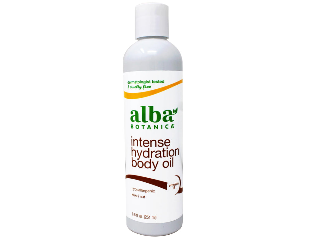Alba Botanica Hawaiian Organic Body Oil - Kukui Nut - 8.5 Ounce (Pack of 2), 'Packaging may vary'