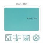 Gartful Extra Large Silicone Mat 23.6 x 15.7 inches, Silicone Crafts Sheets, Jewelry Casting Molds Mat, Desktop Protector, Placemat Pad, Nonstick Nonskid Durable, Set of 2, Black Green