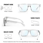 MAXJULI Blue Light Glasses XXL Size Double Extra Large Z87 for Big Wide Heads Men 8228 (Clear)
