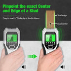 Stud Finder Wall Scanner 5 in 1 Multifunctional Upgraded Smart Wall Scanner, Stud Sensor Beam Detector with Battery for Wood Metal and AC Wire Detection, Comes with HD LCD Display and Audio Alarm