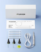 AnyScope Digital Otoscope Compatible with iPhone and Android Devices, HD Ear Camera with Ear Wax Removal Tools, Video Ear Scope Otoscope with Light, Capture Photos and Videos (Silver)