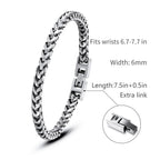 Qumfole Bracelets for Men-Stainless Steel Fold Over Clasp Franco Chain Mens Bracelet Jewelry Gifts for Husband
