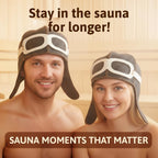Pilot Sauna Hat for Men & Women Aviator Wool Mens - Banya Hat for Men Felt Sauna Cap for Women Finnish Gray