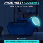 MedVance 1000ml Portable Urinals for Men, 8 Pack – Spill Proof Men's Urinal Bottle w/Glow in Dark & Leak-Proof Lid – Easy-Grip Durable Pee Bottles for Men - Versatile Male Pee Bottle for Elderly Care