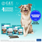 C.E.T. Veggiedent Fr3sh Plaque and Tartar Control Chews for Dogs, Large