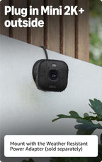 Blink Mini 2K+ (newest model) – Plug-in Home & Pet Indoor Security Camera with 2K video resolution, night vision, enhanced audio, motion detection – 2 cameras (Black)