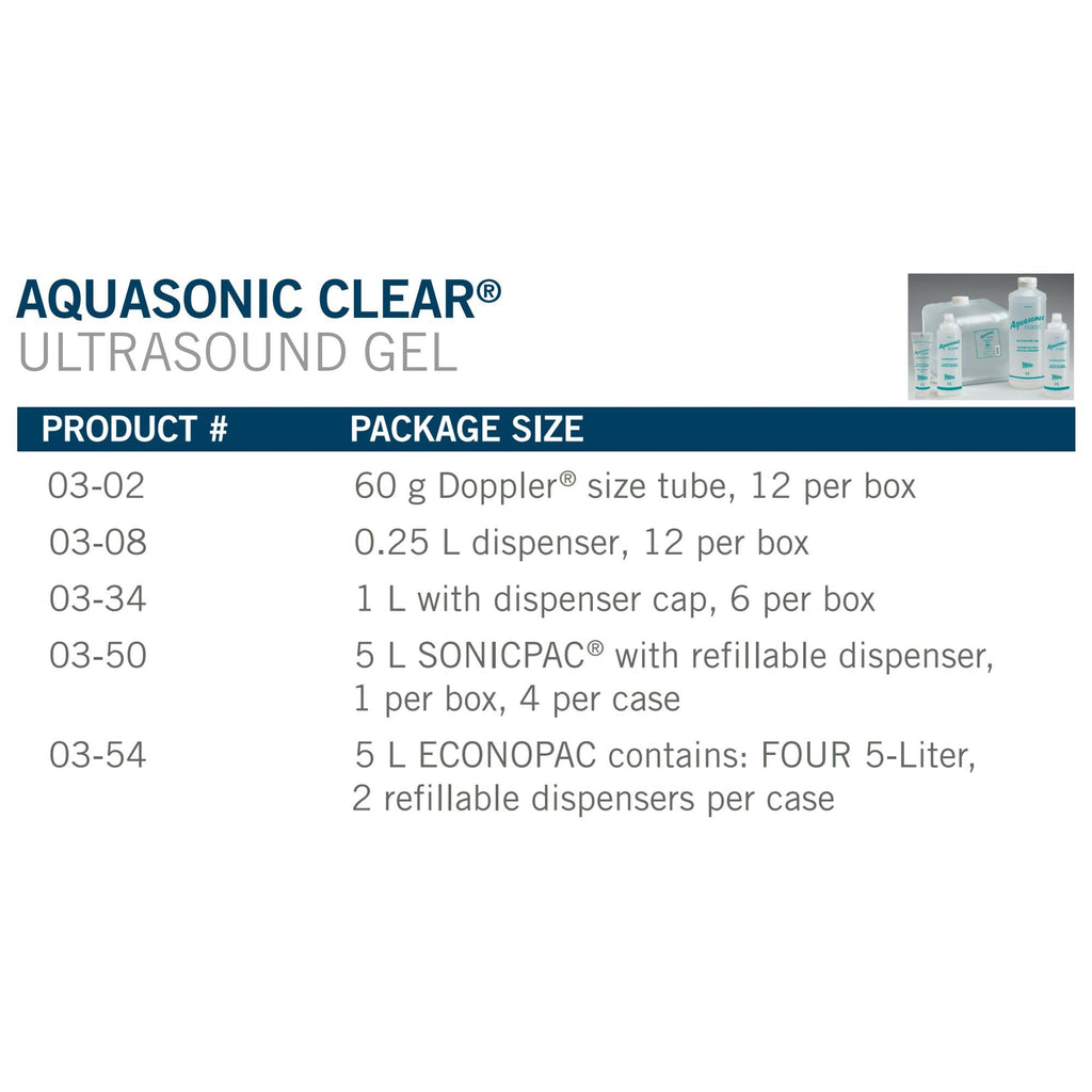 Parker W60693L5 Aquasonic Clear Ultrasound Gel, 5 Liter, 1 Count
