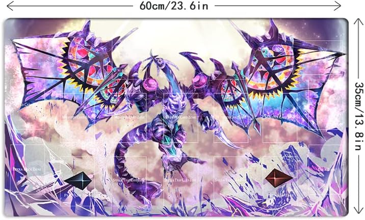 New Playmat XYZ Dragon CCG TCG Trading Card Game Mat with Zones + Free Bag (ZD014-351-A)