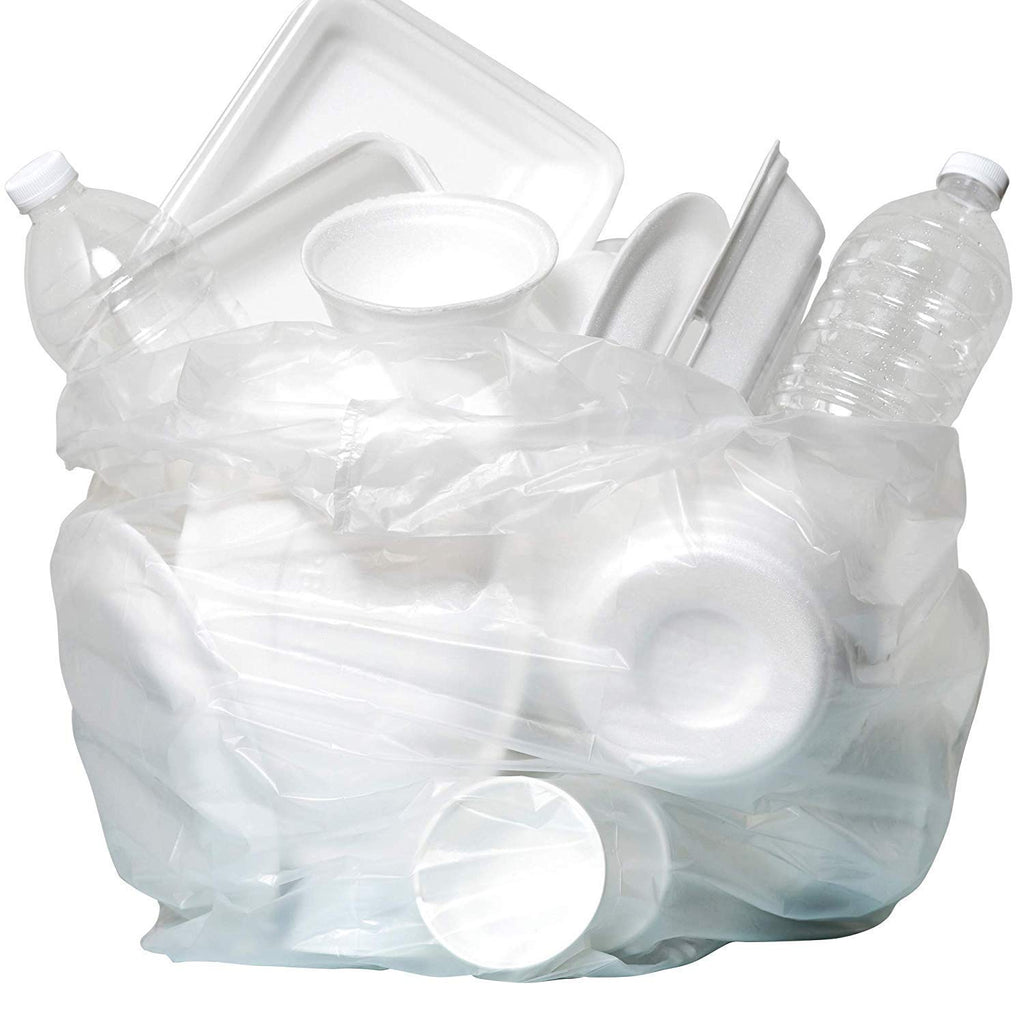 Aluf Plastics SCR-243308C 12-16 Gallon Trash Bags - (Commercial 1000 Pack) - Source Reduction Series Value High Density 8 Micron (equiv) Gauge - Intended for Home, Office, Bathroom, Paper, Styrofoam