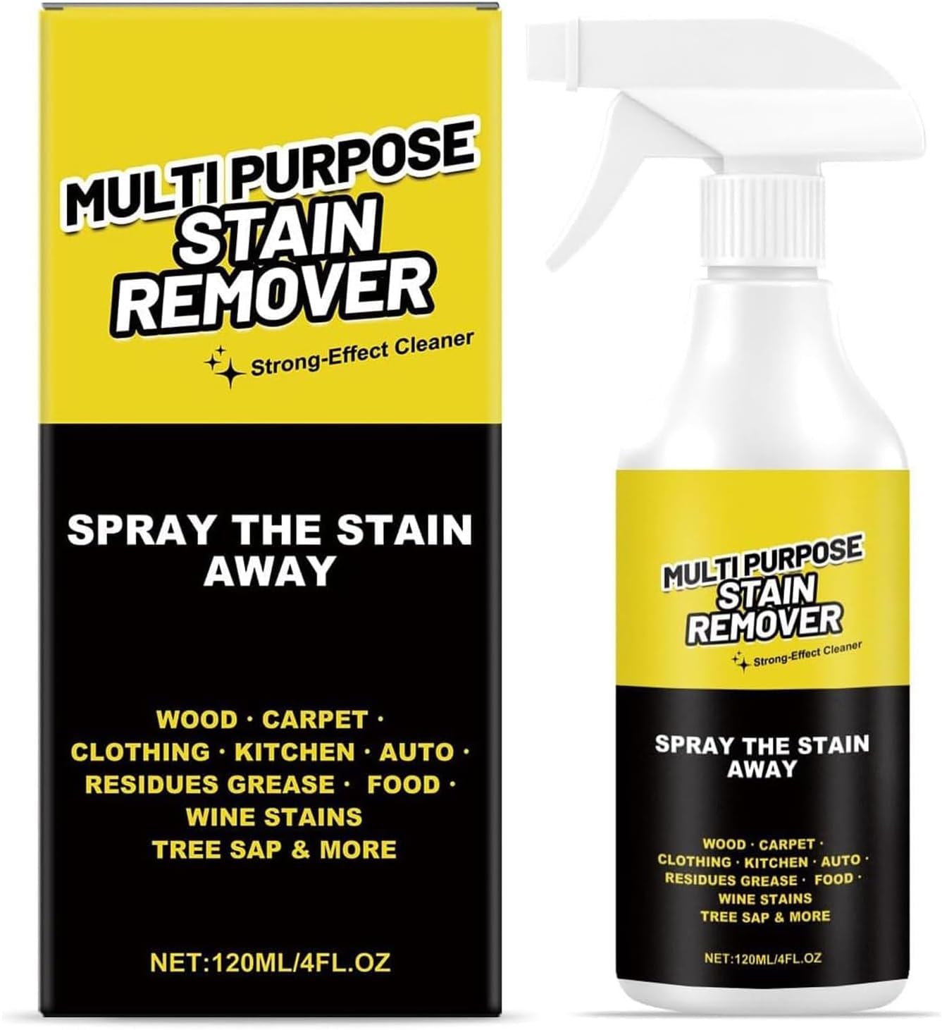 Bicotand Power Spray，Multi-Purpose Stain Remover, Heavy-Duty All-Surface Cleaner Quick-Acting Formula Removes Water Stains Yellowing & Stubborn Residues