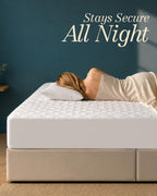 Full Mattress Pad, Quilted Mattress Protector Topper fits 16" Deep Pocket