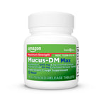 Amazon Basic Care Maximum Strength Mucus DM, Expectorant and Cough Suppressant, Chest Congestion Relief, 12 Hour, 14 Tablets (Pack of 2)