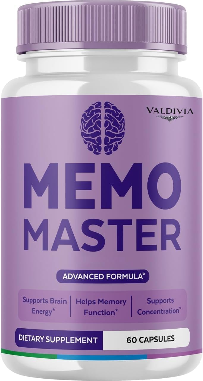 Valdivia Memo Master Capsules - Premium MemoMaster Daily Memory & Focus, All Natural Memory Formula for Wellness - 60 Capsules for 1 Month