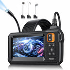 Endoscope Camera with Light, Inspection Borescope Camera with 4.3" IPS Screen, 1920P HD with 8 LED Lights, 20FT Semi-Rigid Cord Bore Scope, IP67 Waterproof Endoscope for Sewer, Tools(Orange)