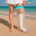 CIVJET Cast Covers for Shower Leg, Waterproof Cast Cover for Showering/Swimming, Cast Protector for Shower Leg Adult, Water Proof Shower Boots for Foot after Surgery, Knee, Ankle, Boot (Diameter-7.9")