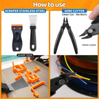 50Pcs 3D Printer Tool Kit & Accessories for All FDM/SLA Printers, Includes Nozzle Cleaning Kit, Scraper, Deburring Tool, Files, Brushes - Complete Starter Kit with Case