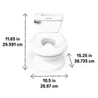 Ingenuity My Size Potty Pro 2-in-1 Potty Training Toilet, Floor Potty with Removable Potty Seat for Standard Toilets, Realistic Flushing Sound, for Toddlers Ages 18+ Months, Up to 50 lb