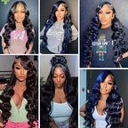 Brazilian Body Wave 3 Bundles With Closure Free Part (16 18 20+14) Body Wave Bundles with 4X4 Closure 100% Unprocessed Virgin Hair Weft Human Hair Bundles with Swiss Lace Closure Natural Color