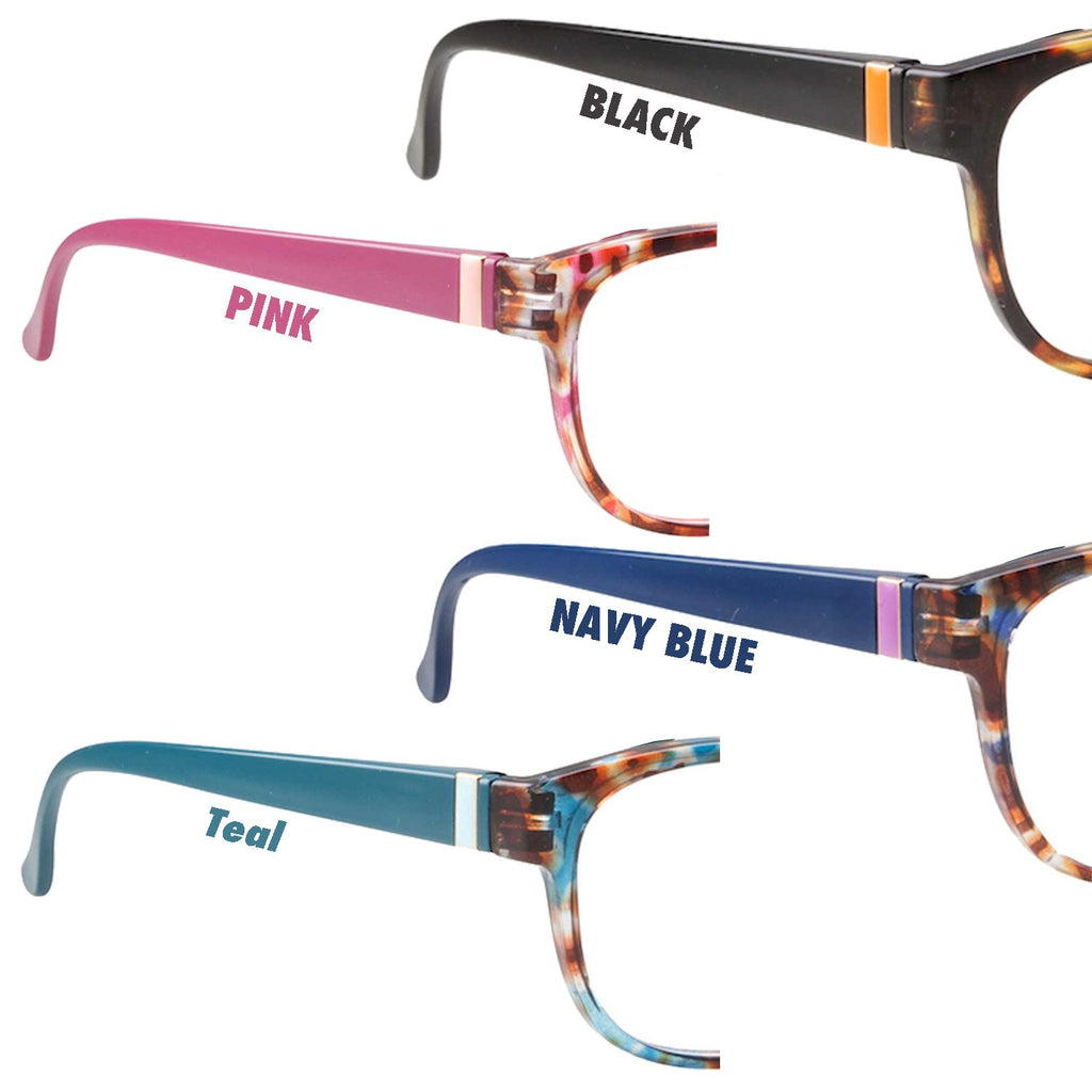4 Pairs High Magnification Power Womens Reading Glasses - Cat Eye Readers +6.00