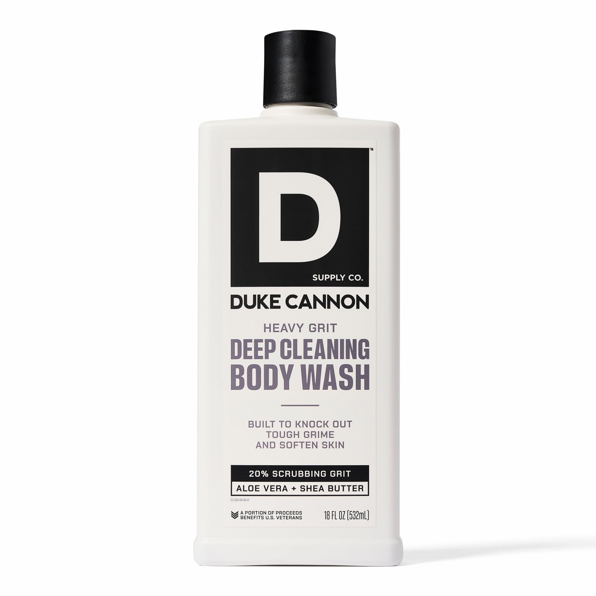 Duke Cannon Heavy Grit Body Wash - Deep Cleaning, 18oz | Industrial Strength Formula for Men, Refreshing Scent, Tough on Dirt & Sweat, Clean Skin & Invigorating Cleanse
