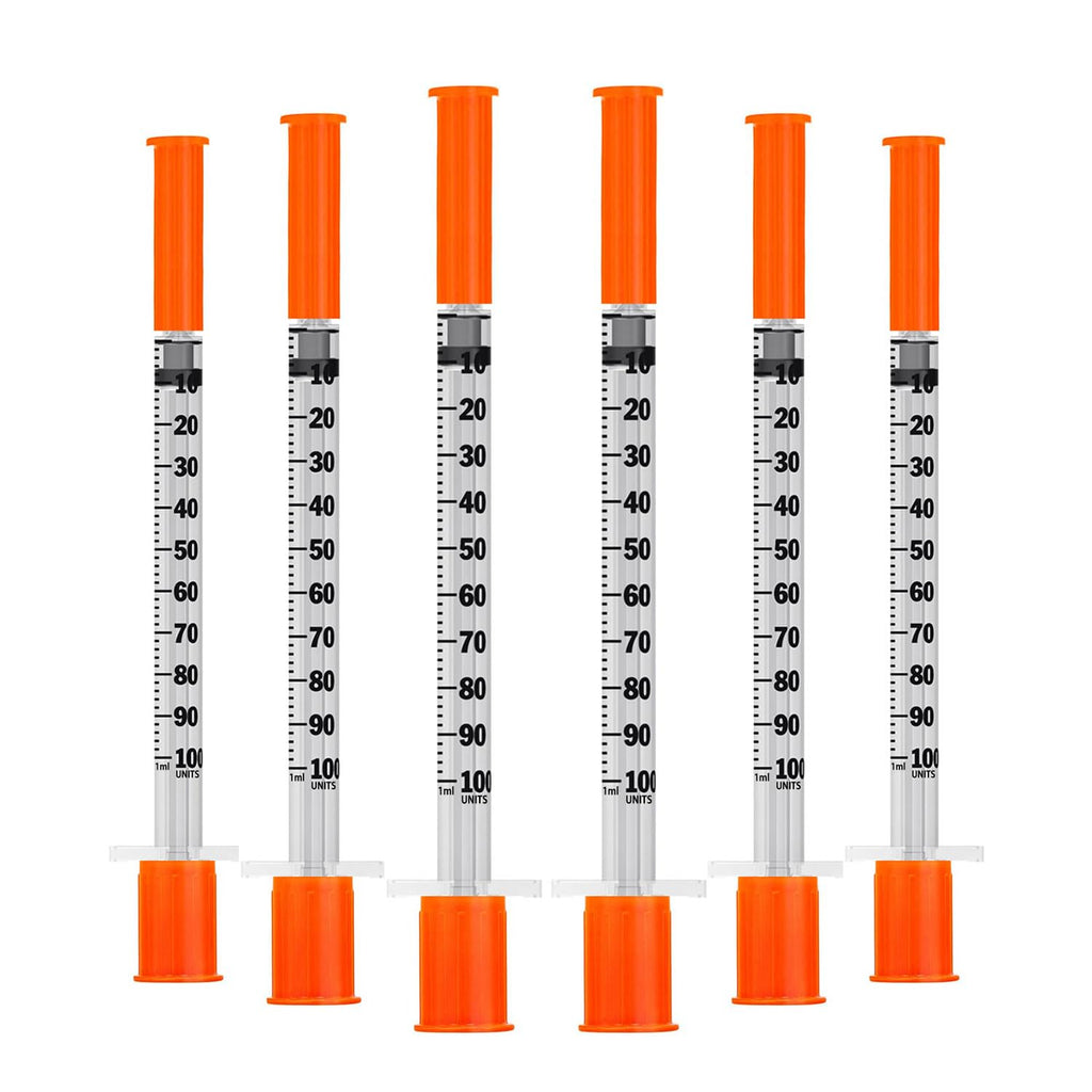 1ml Syringe with Needle,1ml 31G 8mm Syringe,Individually Wrapped,Pack of 100