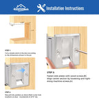 HOMOTEK 4 Pack Privacy Pocket Door Pull Without Switch Plate - Replace Old Or Damaged Passage Sliding Door Pull No Lock Quickly and Easily, 2-3/4”x2-1/2”, for 1-3/8” Thickness Door, Brushed Nickel