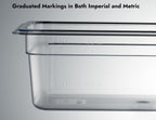 CURTA 6-Pack 1/3 Size 4" Deep NSF Polycarbonate Food Pans | Dishwasher & Freezer Safe Clear Container for Prep Tables, Buffet, Salad Bar, Commercial & Home Kitchen