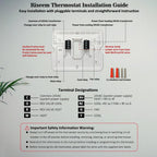NonProgrammable Thermostat for Home, Single-Stage Systems,Digital Energy-Saving Thermostat,1 Heat/1 Cool, Easy DIY Install,White Backlight